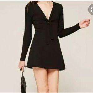 Reformation mini black dress